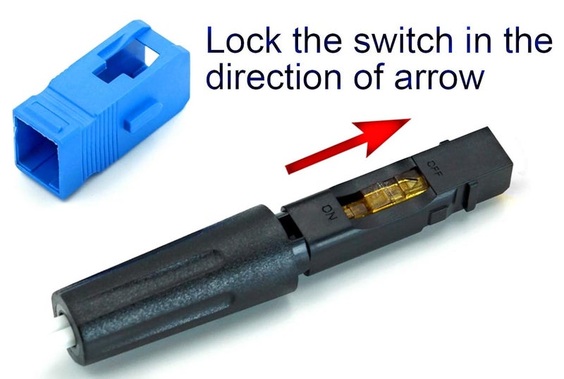 LEITE 10pcs SC UPC Fiber Optic Quick Connectors SC Fiber Reusable Connectors Adapter Embedded OS2 Single Mode 9/125 Mechanical for FTTH CATV Cold Connector Network Optical Fiber Instrument - Image 3